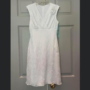 White dress w/ flower